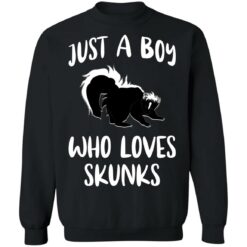 Squirrel just a boy who loves skunks shirt $19.95 redirect02212022010216 1