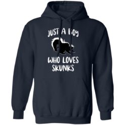 Squirrel just a boy who loves skunks shirt $19.95