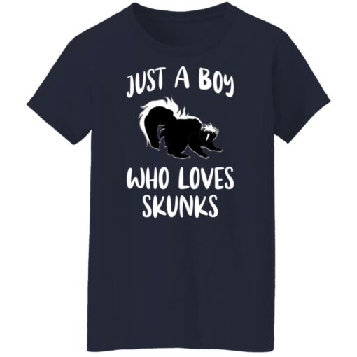 Squirrel just a boy who loves skunks shirt $19.95