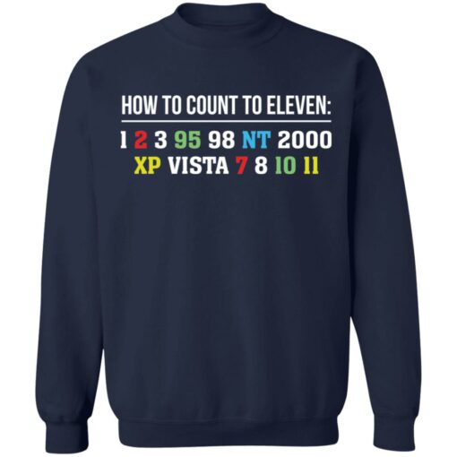 How to count to eleven 1 2 3 95 98 nt 2000 xp vista 7 8 10 11 shirt $19.95