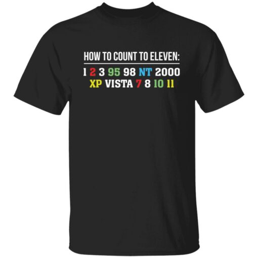 How to count to eleven 1 2 3 95 98 nt 2000 xp vista 7 8 10 11 shirt $19.95