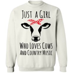 Just a girl who loves cows and country music shirt $19.95 redirect02242022060235 5