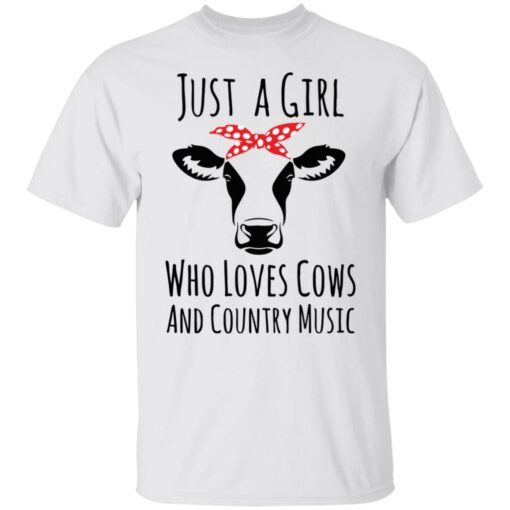 Just a girl who loves cows and country music shirt $19.95 redirect02242022060235 6
