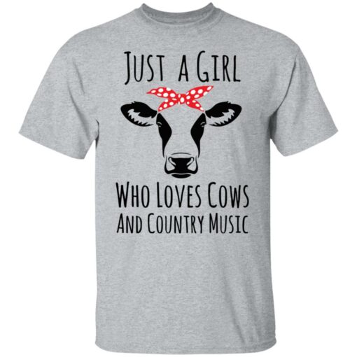 Just a girl who loves cows and country music shirt $19.95 redirect02242022060235 7