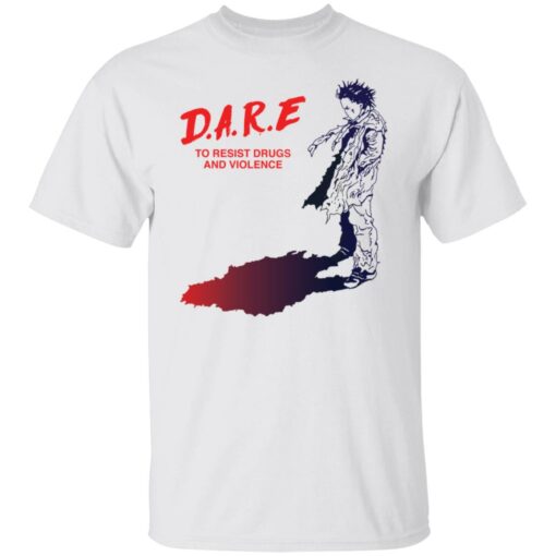 Tetsuo Shima dare to resist drugs and violence shirt $19.95