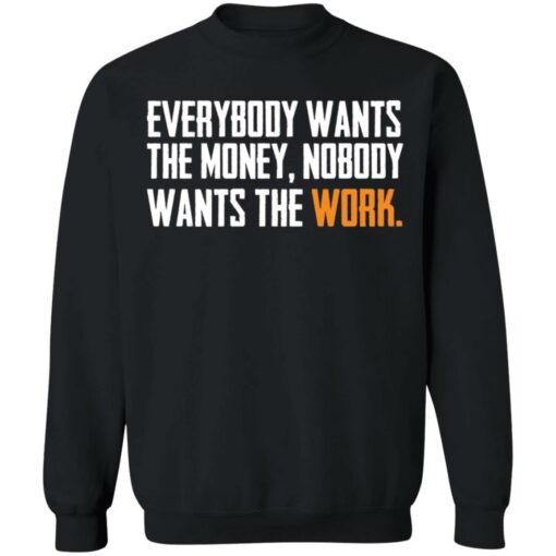 Everybody wants the money nobody wants the work shirt $19.95 redirect03172022000300 4