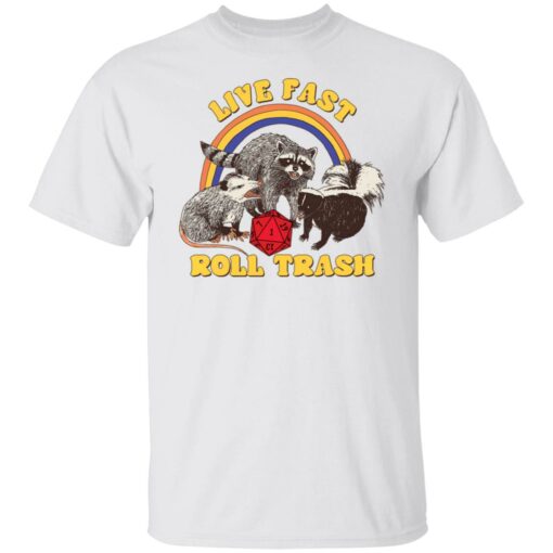 Raccoon live fast roll trash shirt $19.95