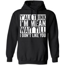 Y'all think i'm mean wait till i don't like you shirt $19.95