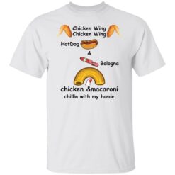 Chicken wing hotdog and bologna chicken and macaroni shirt $19.95