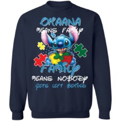 Stitch ohana means family family means nobody gets left behind shirt $19.95