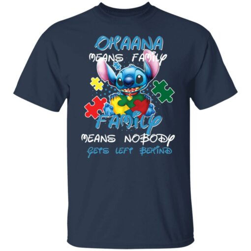 Stitch ohana means family family means nobody gets left behind shirt $19.95