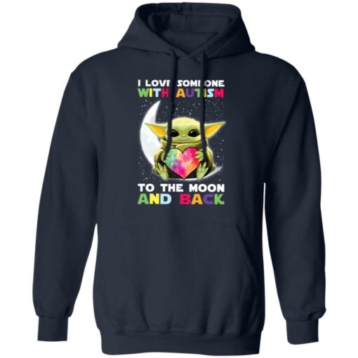 Baby Yoda i love someone with autism to the moon and back shirt $19.95 redirect04252022030439 3