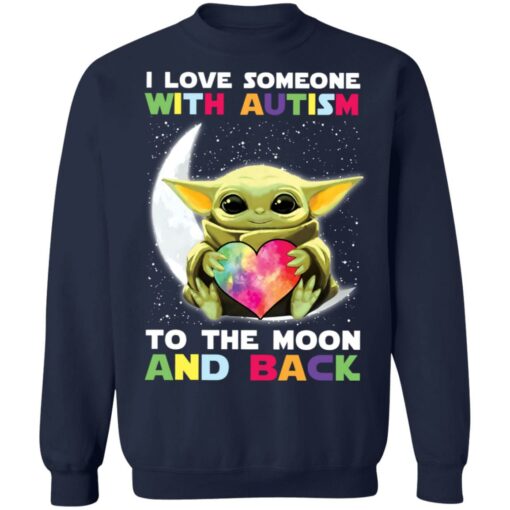 Baby Yoda i love someone with autism to the moon and back shirt $19.95 redirect04252022030439 5