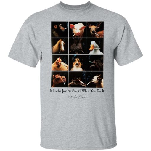 It look just as stupid when you do it shirt $19.95