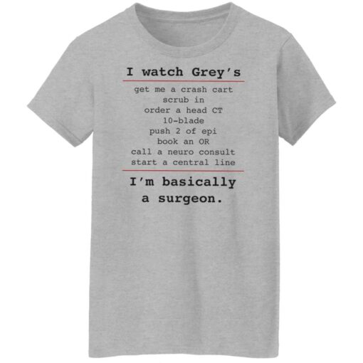 I watch grey’s get me a crash cart scrub in order a head shirt $19.95
