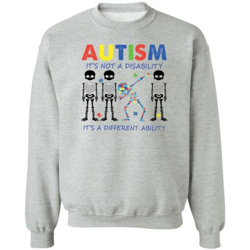 Skeleton autism it’s not a disability it’s a different ability shirt $19.95 redirect06152022030640 4
