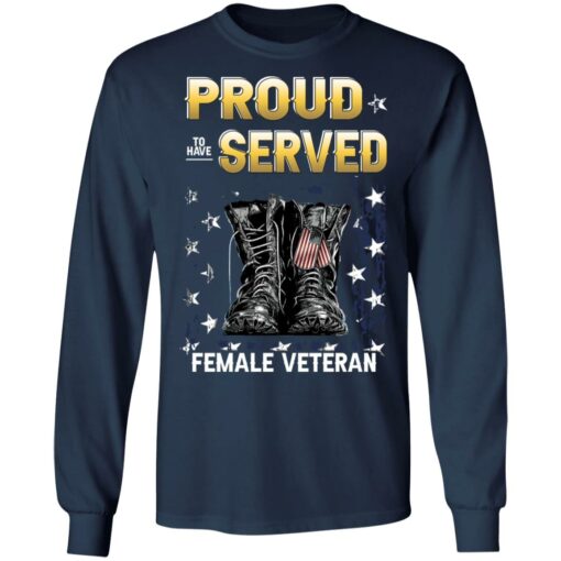 Boots proud to have served female veteran shirt $19.95 redirect06162022230644 1