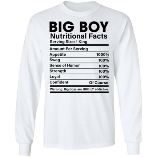 Big boy nutritional facts shirt $19.95