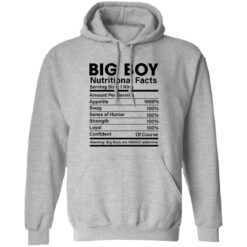 Big boy nutritional facts shirt $19.95