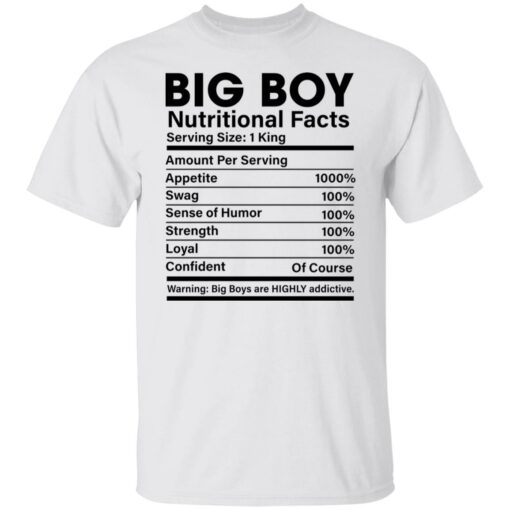 Big boy nutritional facts shirt $19.95