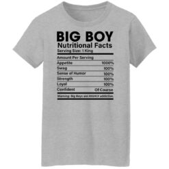 Big boy nutritional facts shirt $19.95