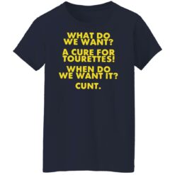 What do we want a cure for tourettes when do we want it cunt shirt $19.95 redirect08012022030811 9