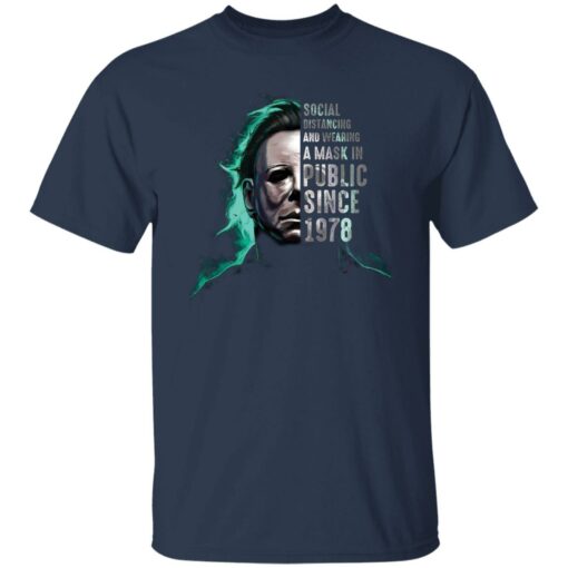 Michael Myers social distancing and wearing a mask since 1978 shirt $19.95 redirect08252022230852
