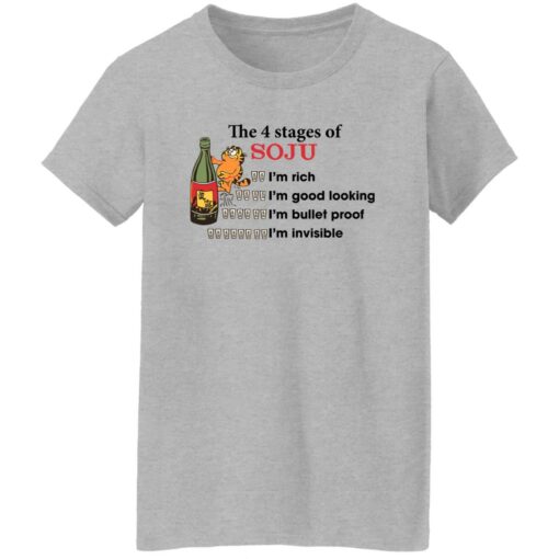 Garfield the 4 stages of soju i'm rich i'm good looking shirt $19.95 redirect08302022230844