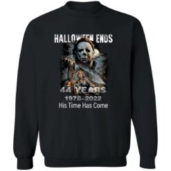 Michael Myers halloween ends 44 year 1987 2022 his time has come shirt $19.95