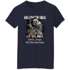 Michael Myers halloween ends 44 year 1987 2022 his time has come shirt $19.95