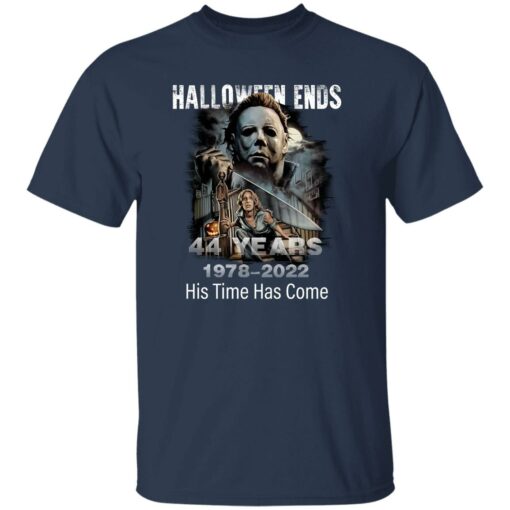 Michael Myers halloween ends 44 year 1987 2022 his time has come shirt $19.95