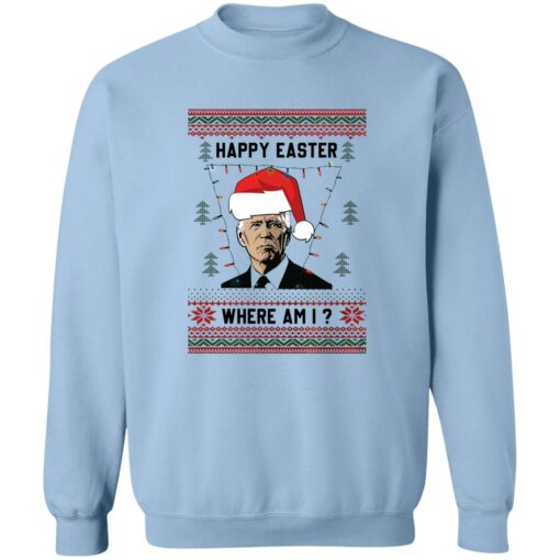 B*den happy easter where am i Christmas sweatshirt $19.95 redirect10182022041032 1