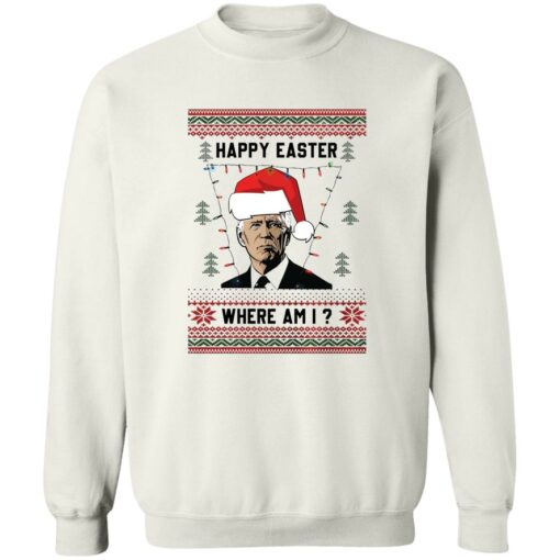 B*den happy easter where am i Christmas sweatshirt $19.95 redirect10182022041032