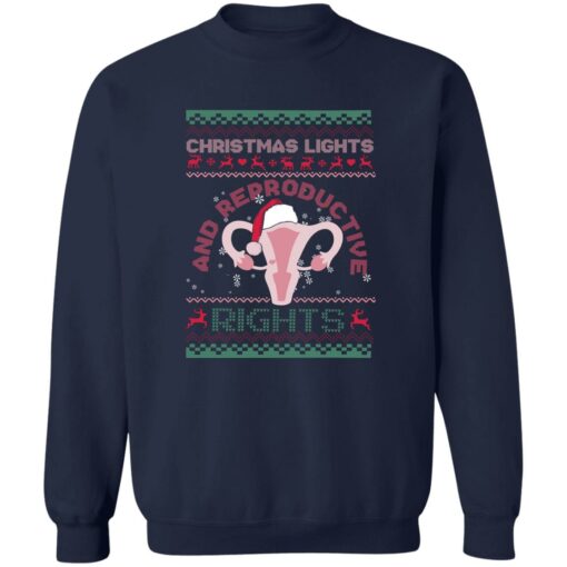 Christmas light and reproductive uterus Christmas sweatshirt $19.95 redirect10212022061020 3
