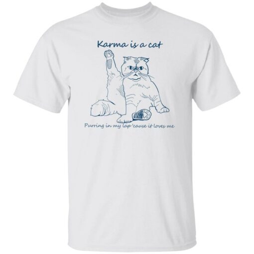 Karma is a cat purring in my lap cause it loves me shirt $19.95 redirect11022022031150 5