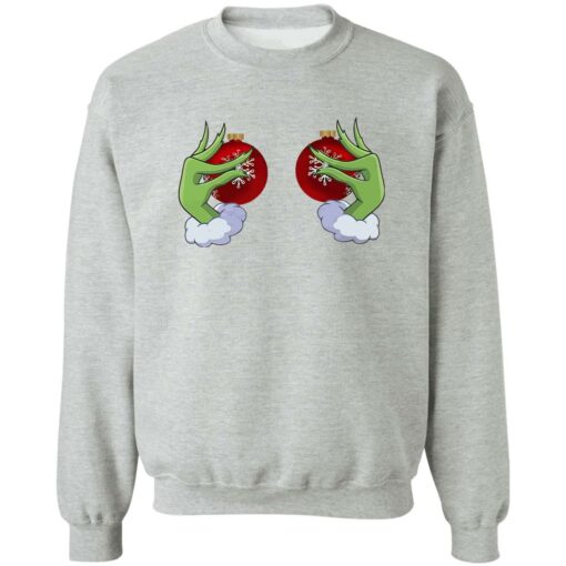Grinch ornament Boob Christmas sweatshirt $19.95 redirect11142022041109 4