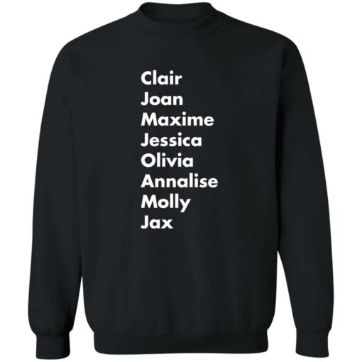 Clair Joan Maxine Jessica Olivia Annalise Molly Jax shirt $19.95 redirect11142022051110 3