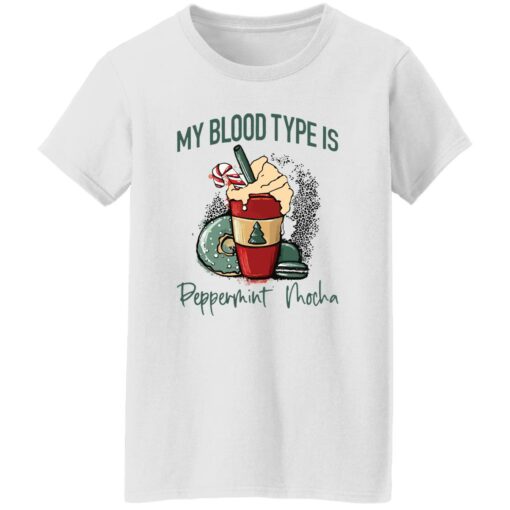 My blood type is peppermint mocha shirt $19.95 redirect11152022021125