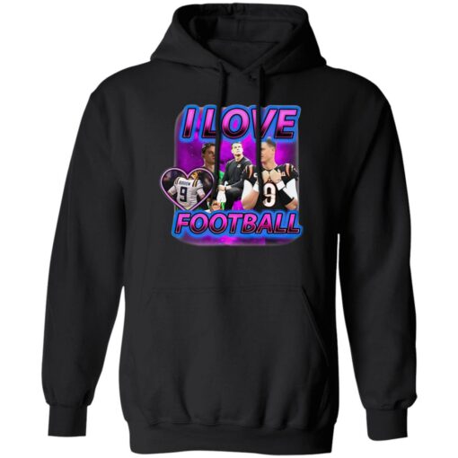 Joe Burrow I Love Football Shirt $19.95