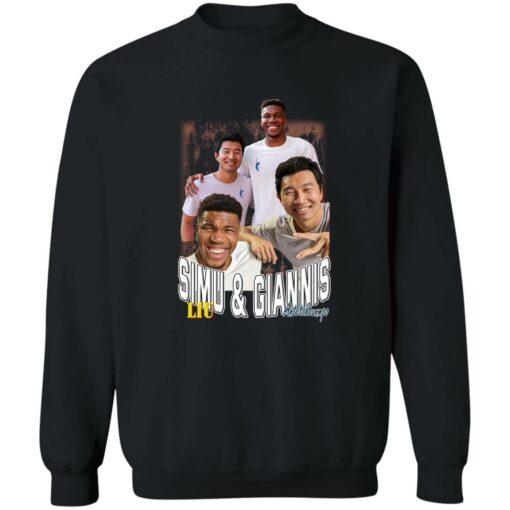 Simu Liu And Giannis Antetokounmpo Shirt $19.95
