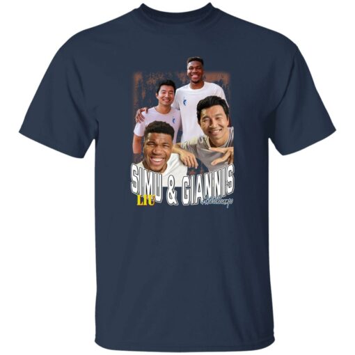 Simu Liu And Giannis Antetokounmpo Shirt $19.95