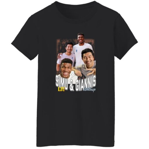 Simu Liu And Giannis Antetokounmpo Shirt $19.95