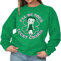 Betty Boop I'll Be Your Lucky Charm Patrick Day Sweatshirt