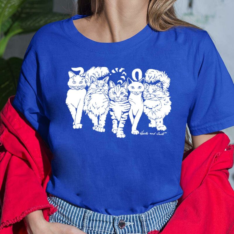 The Taylor Vintage Linda Lori Cat Shirt is a unique and playful piece of clothing that is perfect for cat lovers and fashion enthusiasts alike. This shirt features an all-over print of charming and whimsical cats in various poses, set against a light and airy background of white or pastel colors. Taylor Vintage Linda Lori Cat Ladies Shirt
