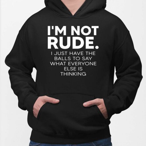 I’m Not Rude I Just Have The Balls To Say What Everyone Hoodie