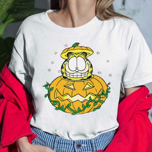 Garfield Smile Pumpkin Ladies Shirt