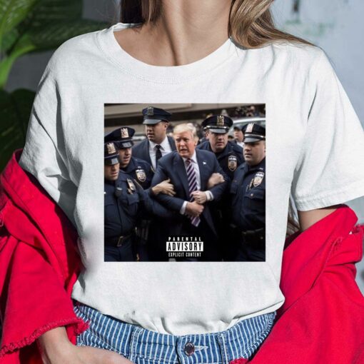 Tr*mp Getting Arrested Meme Ladies Shirt