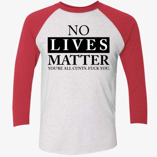 No Lives Matter You’re C*nt F*ck You Shirt $19.95