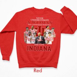 Never Underestimate A Woman Who Understands Baseball And Love Indiana Shirt $19.95 Lele indiana 3 red