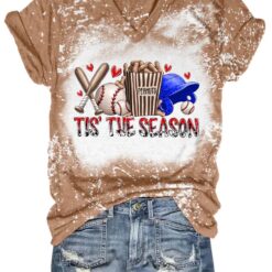 Tis' The Season Baseball Bleached Shirt